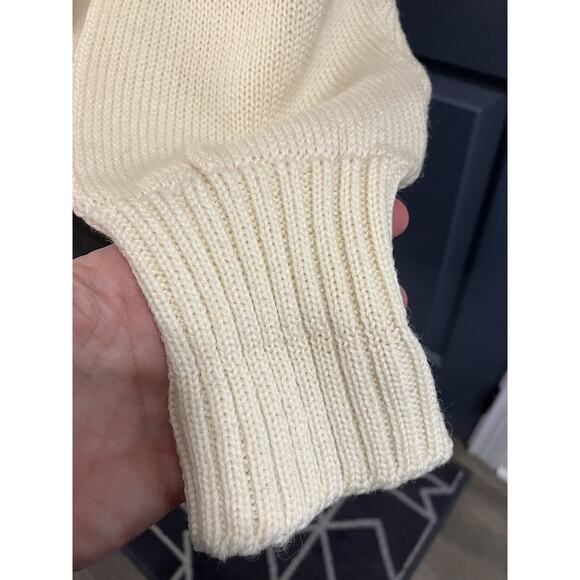 1960’s Burean Letterman Cardigan Sweater Size 36 Cream/Red PHS Band - Picture 5 of 16